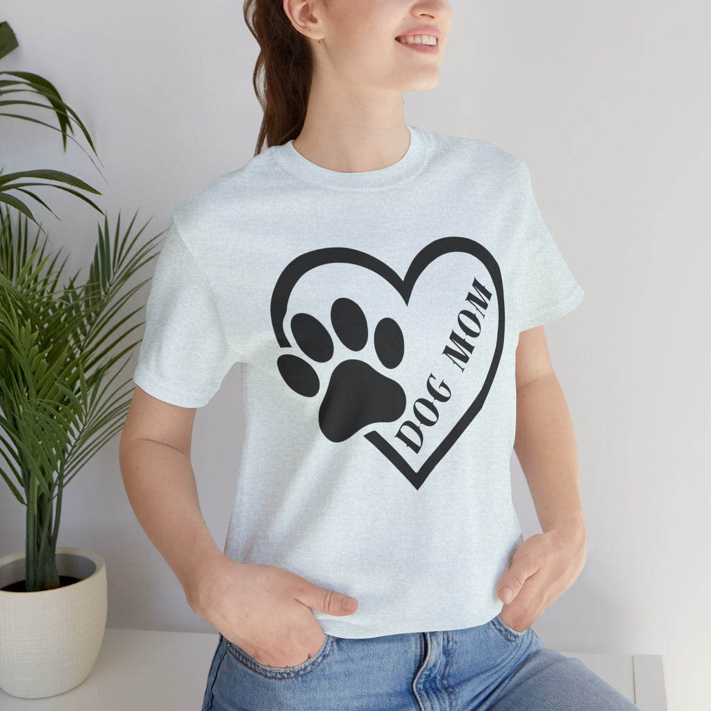 Dog Mom Heart Paw T-Shirt