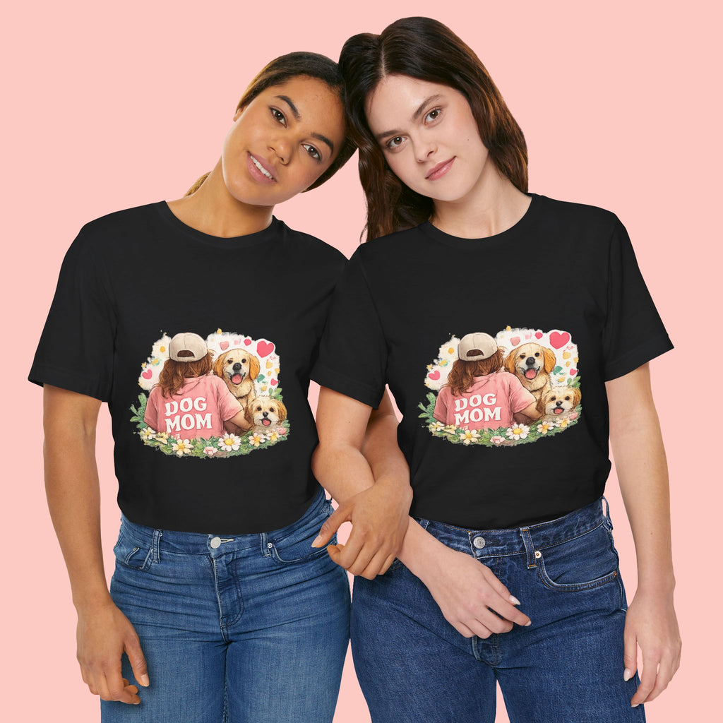 Dog Mom T-Shirt — Cute Floral Puppy Tee for Dog Lovers