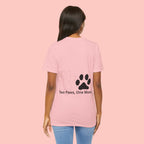 T-Shirt — “Two Paws, One Mom” Paw Print Mom Tee