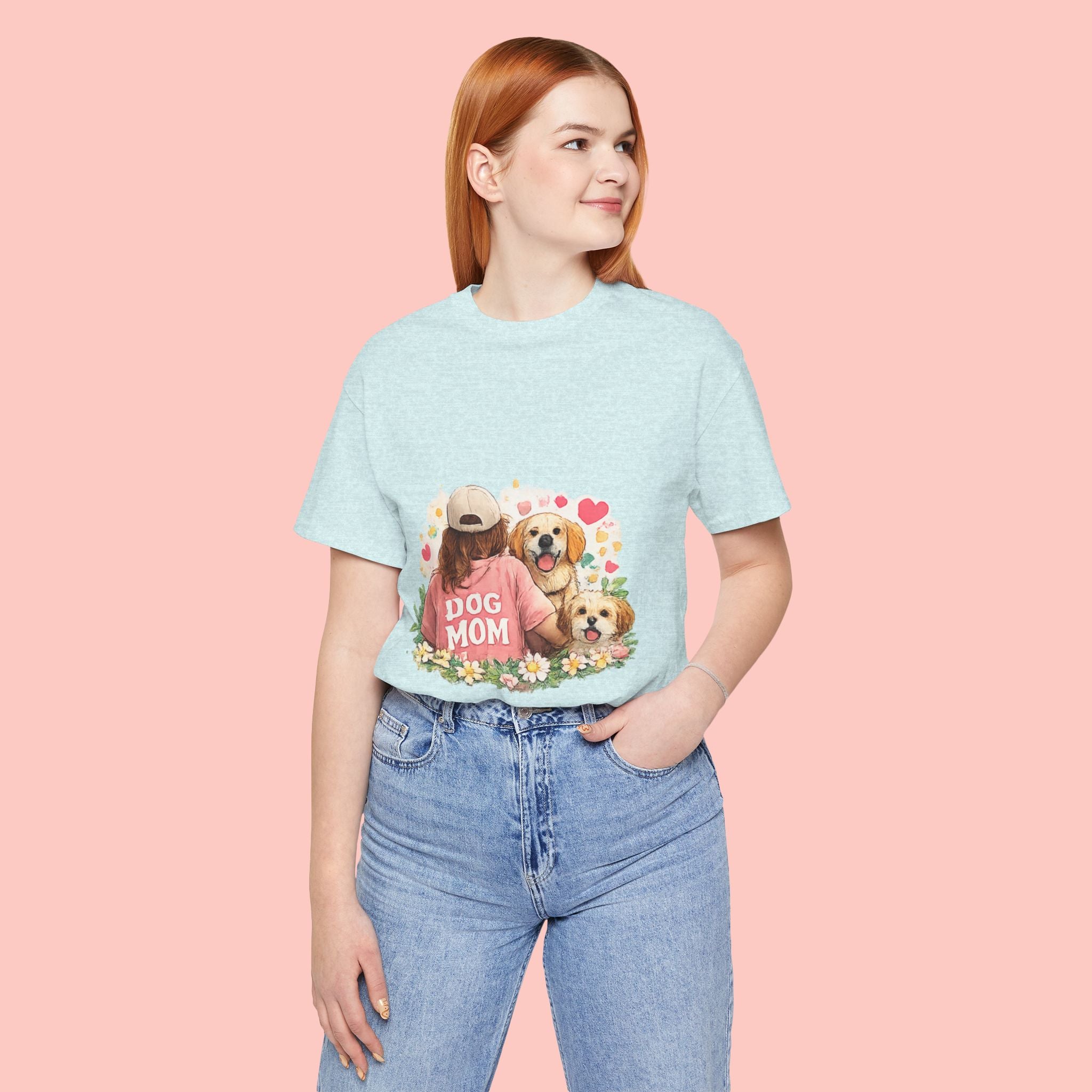Dog Mom T-Shirt — Cute Floral Puppy Tee for Dog Lovers
