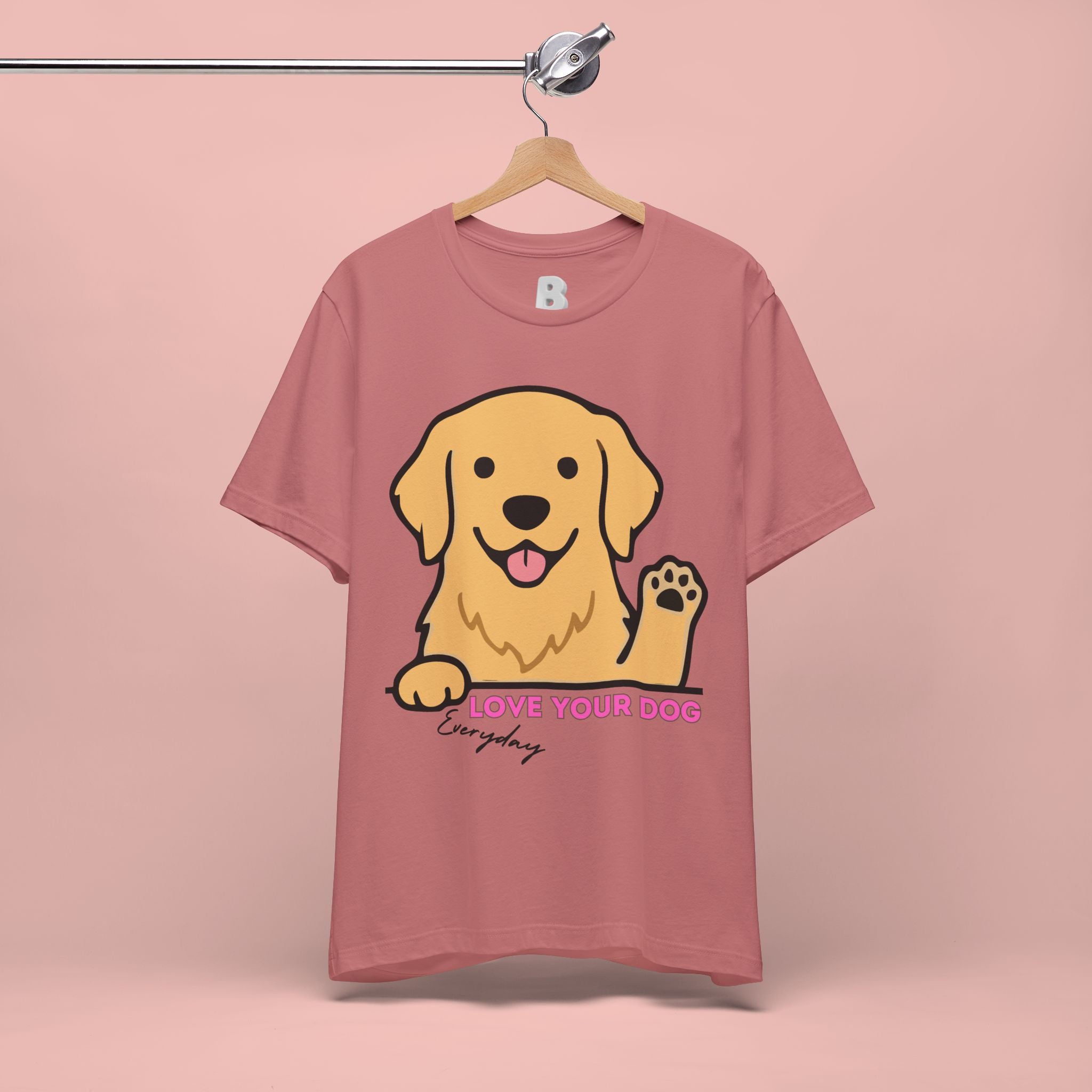 Love Your Dog Tee — Cute Golden Retriever Graphic T-Shirt