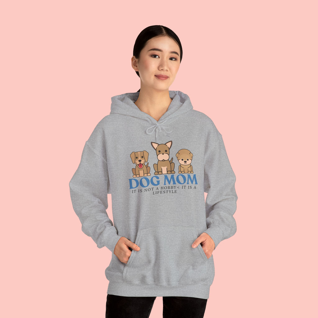 Dog Mom Hoodie — Cute Puppy Trio 'Dog Mom' Graphic Sweatshirt