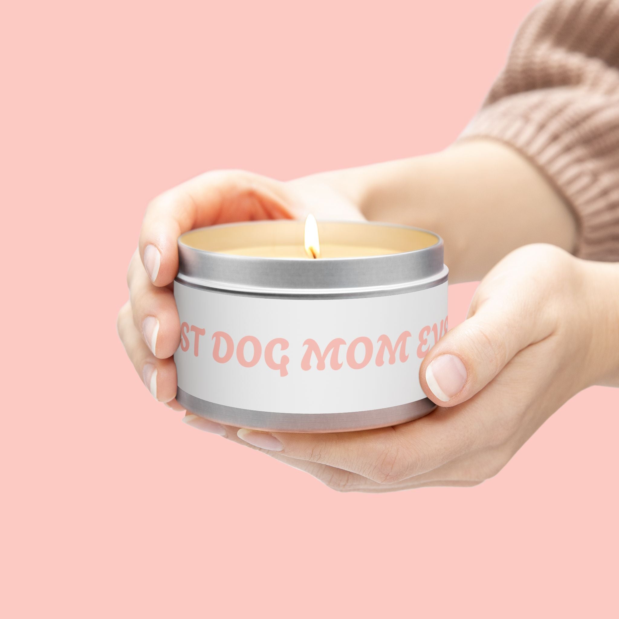 Tin Candle — "Best Dog Mom Ever" Scented Tin Candle | Gift for Dog Lovers
