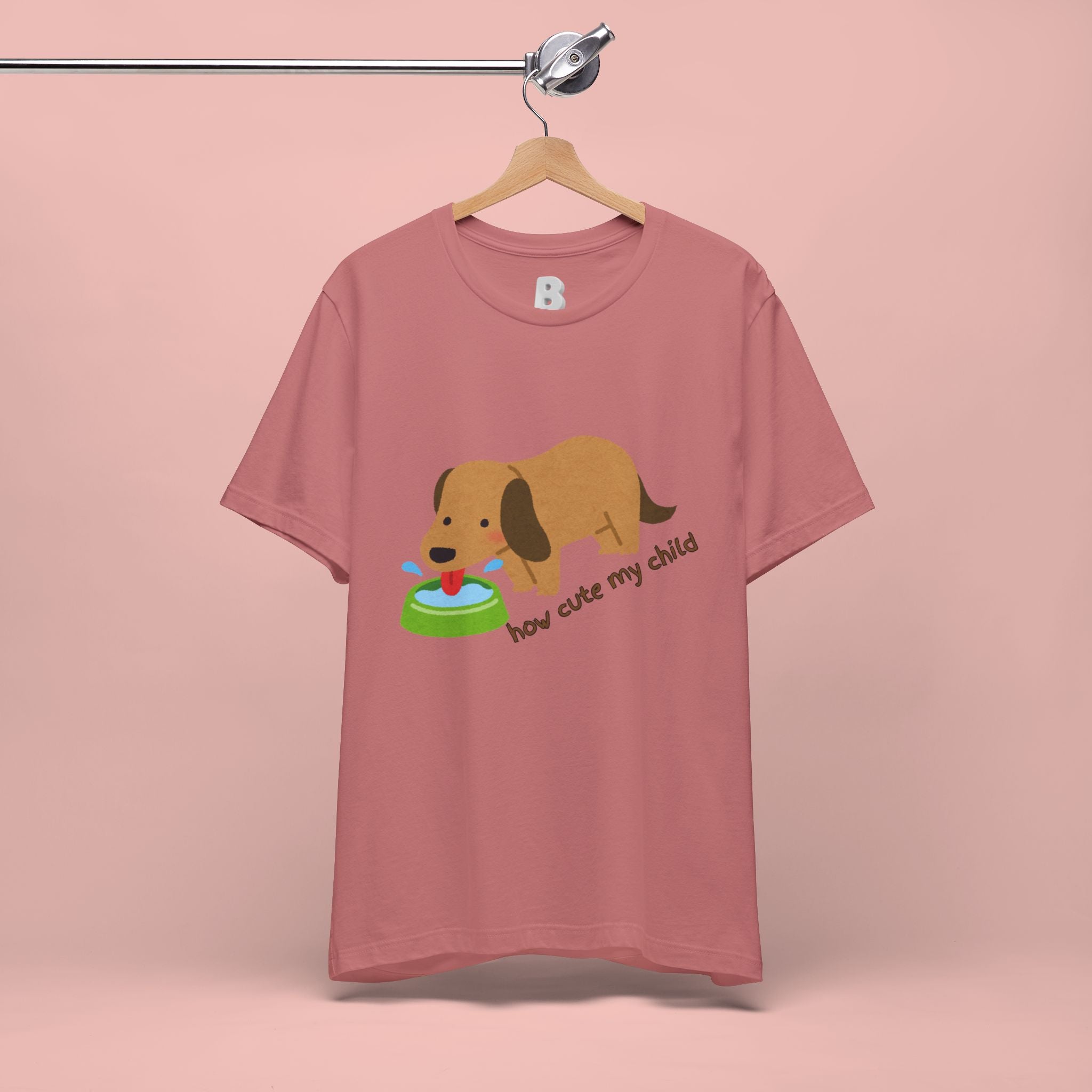 Dog T-Shirt — Cute Dachshund "how cute my child" Graphic Tee