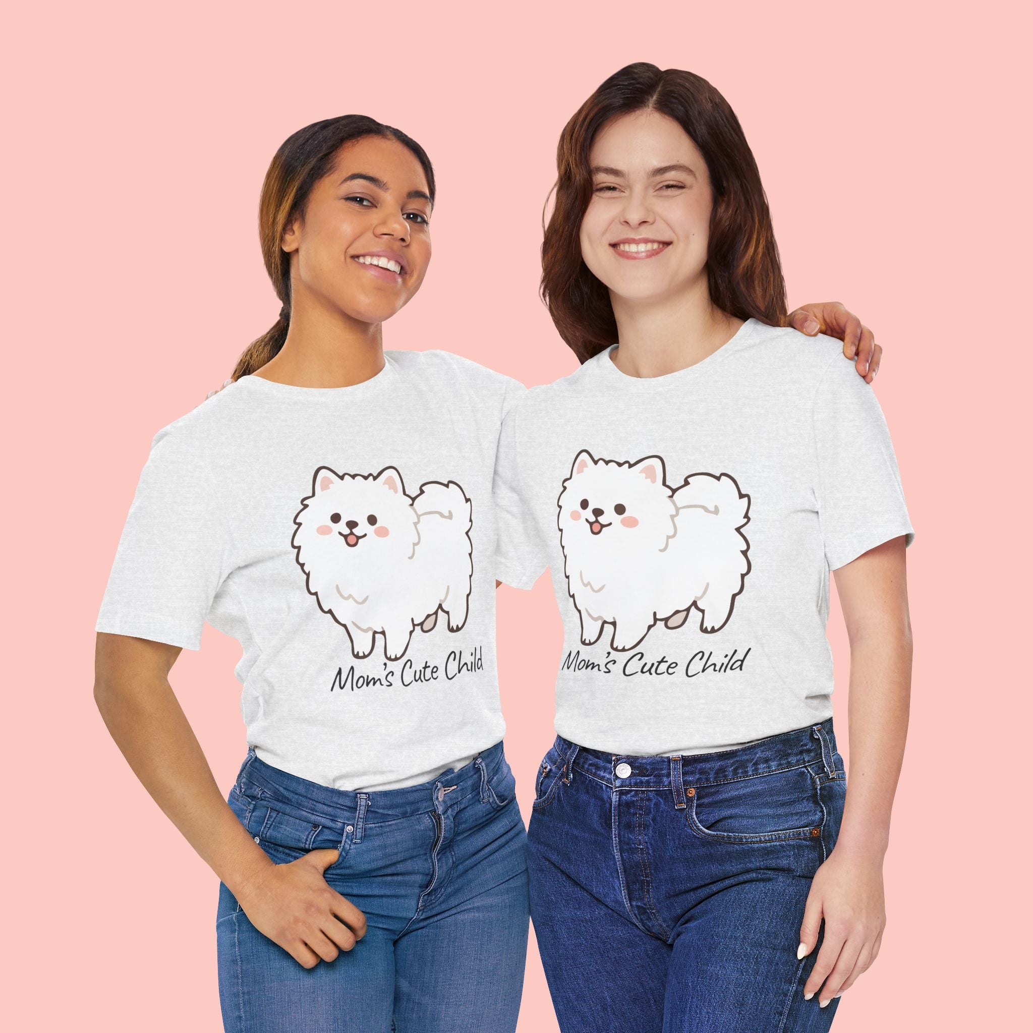 Cute Fluffy Pomeranian Tee — "Mom's Cute Child" Dog T-Shirt