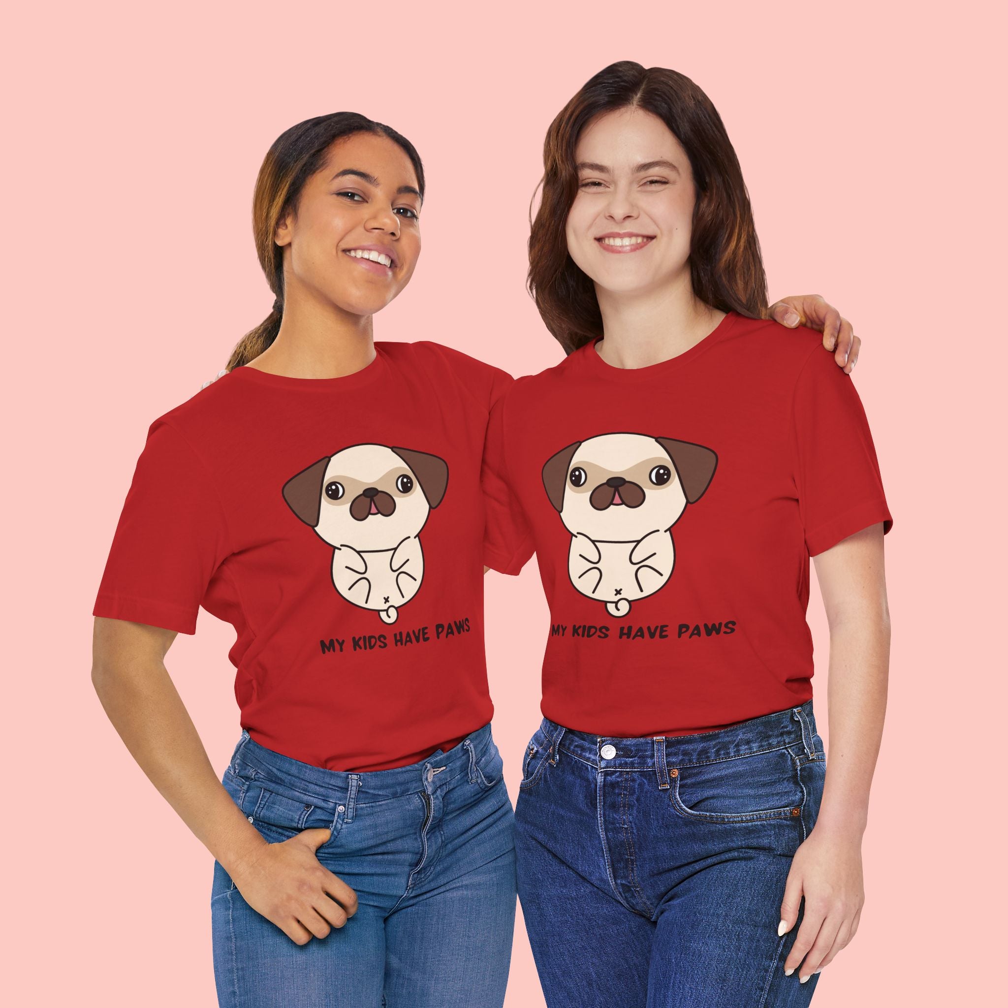 Pug 'My Kids Have Paws' T-Shirt