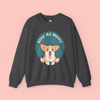 Stay At Home Dog Mom Crewneck Sweatshirt — Cute Corgi Graphic Sweatshirt
