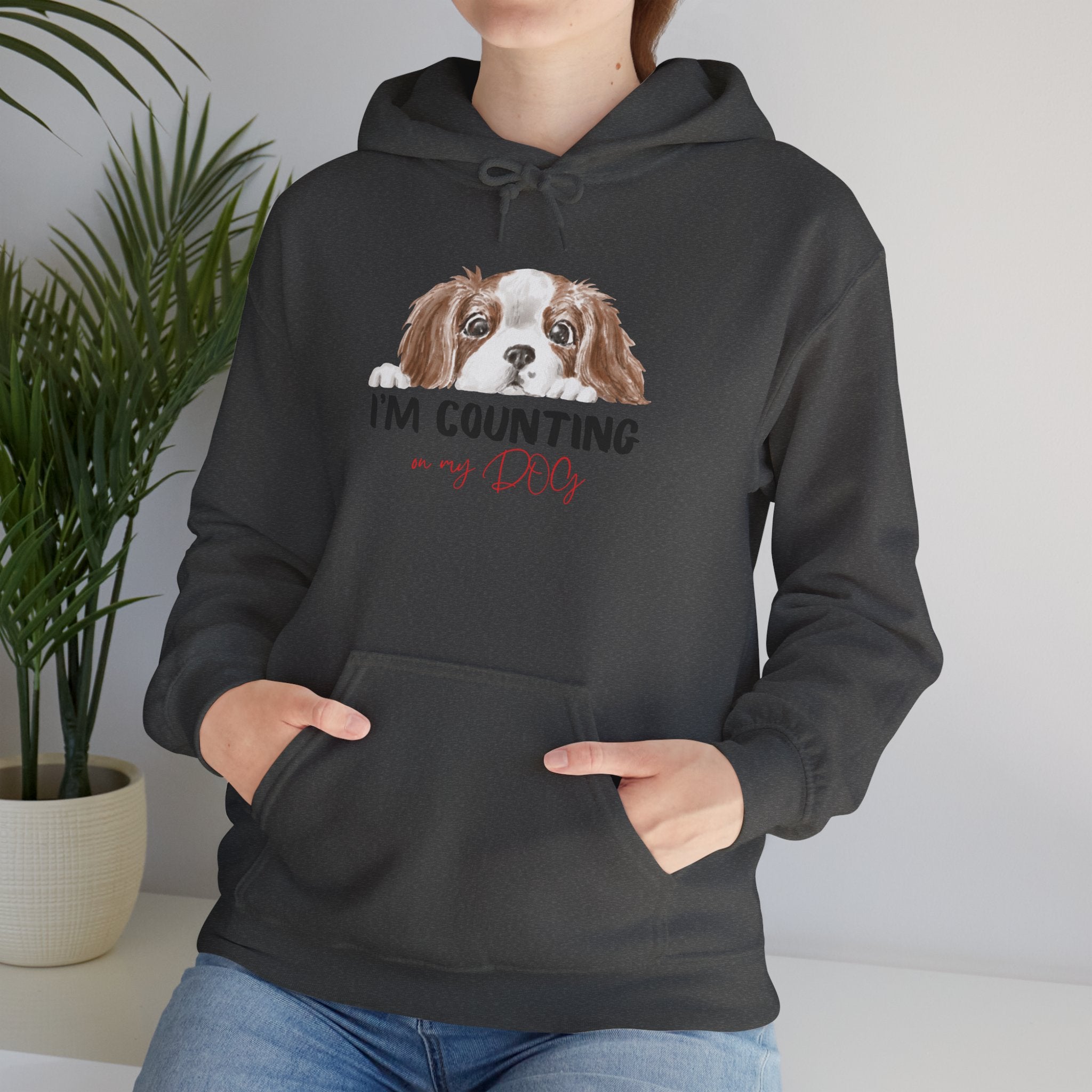 Dog Mom Hoodie – Cute Cavalier King Charles ‘I’m Counting My Dog’ Sweatshirt