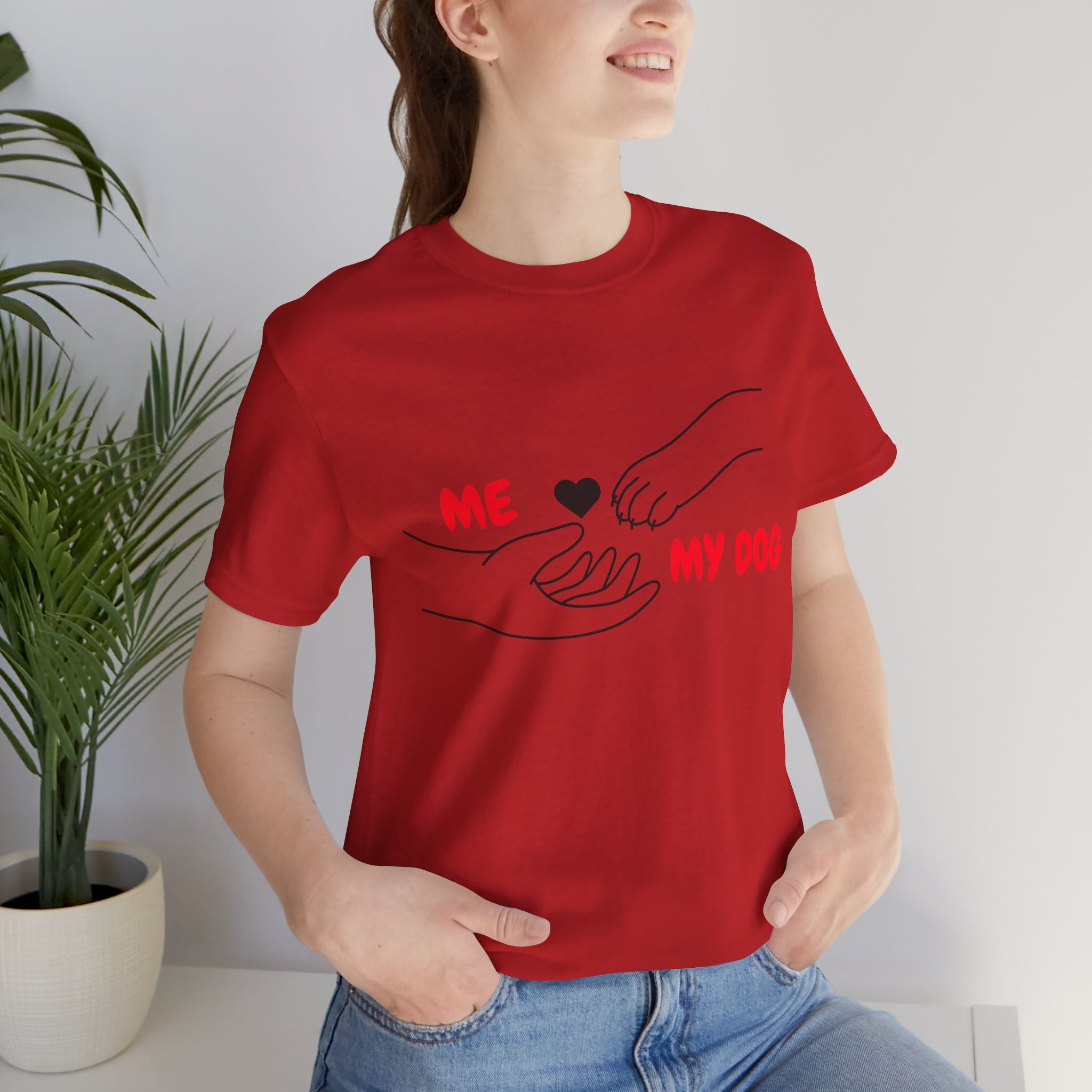 T-Shirt — "Me  My Dog" Minimalist Paw & Hand Illustration