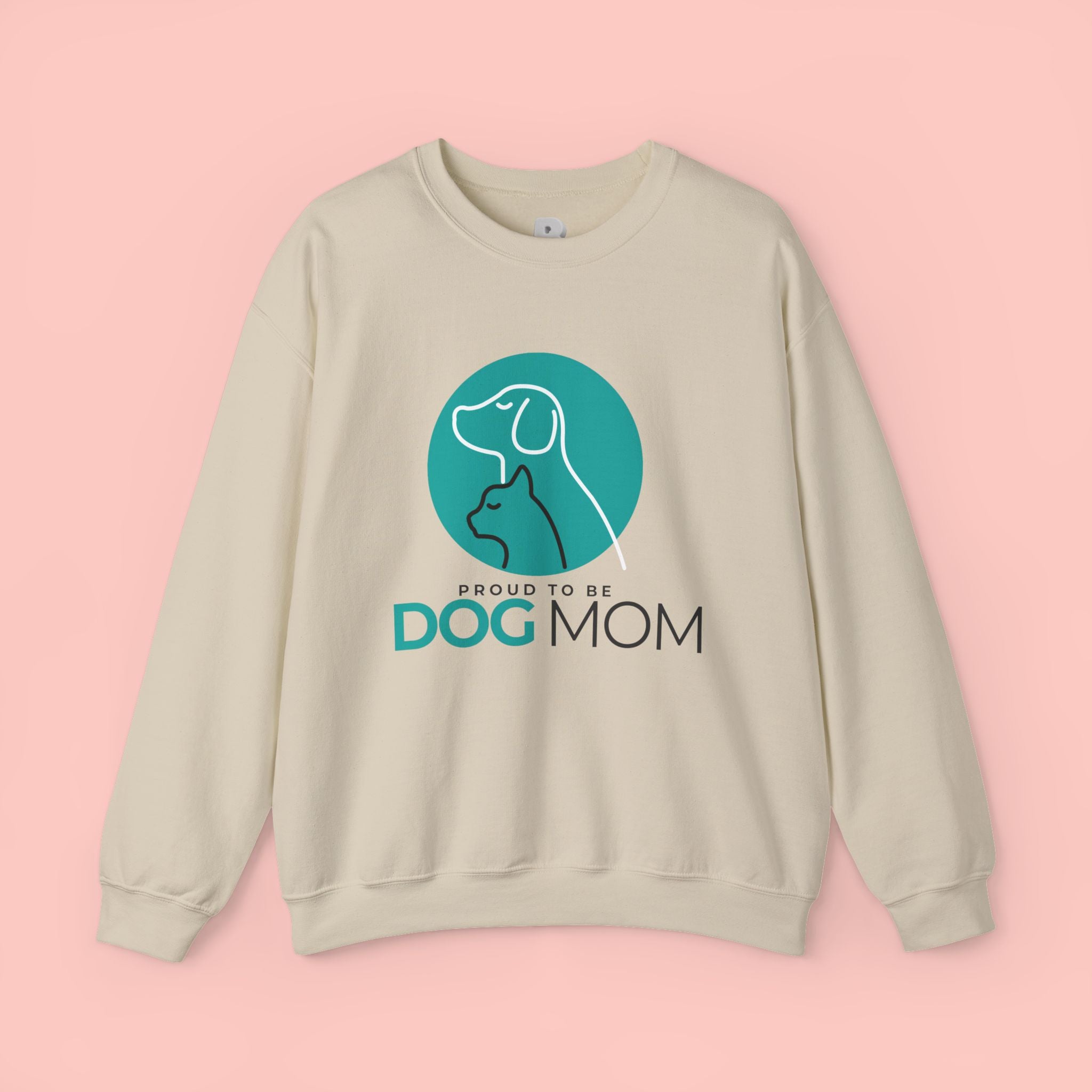 Dog Mom Crewneck Sweatshirt – Proud To Be Dog Mom Graphic Pullover