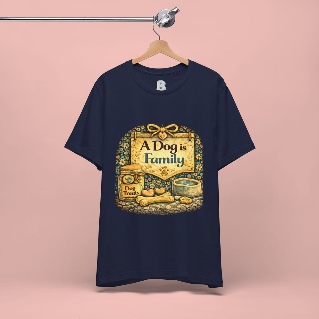 A Dog Is Family T-Shirt - Vintage Pet Lover Tee