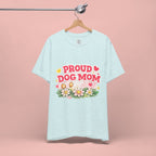 Proud Dog Mom Tee – Floral Retro Heart Design