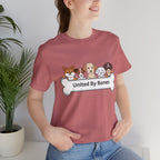 Dog Lover T‑Shirt — "United By Bones" Cute Cartoon Dogs Tee