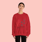 Dog Cuddle Crewneck Sweatshirt – Paw Print & Floral Cozy Pullover