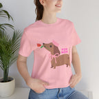 Mommy’s Dachshund Tee – Cute Dog with Rose “For Mom” Shirt