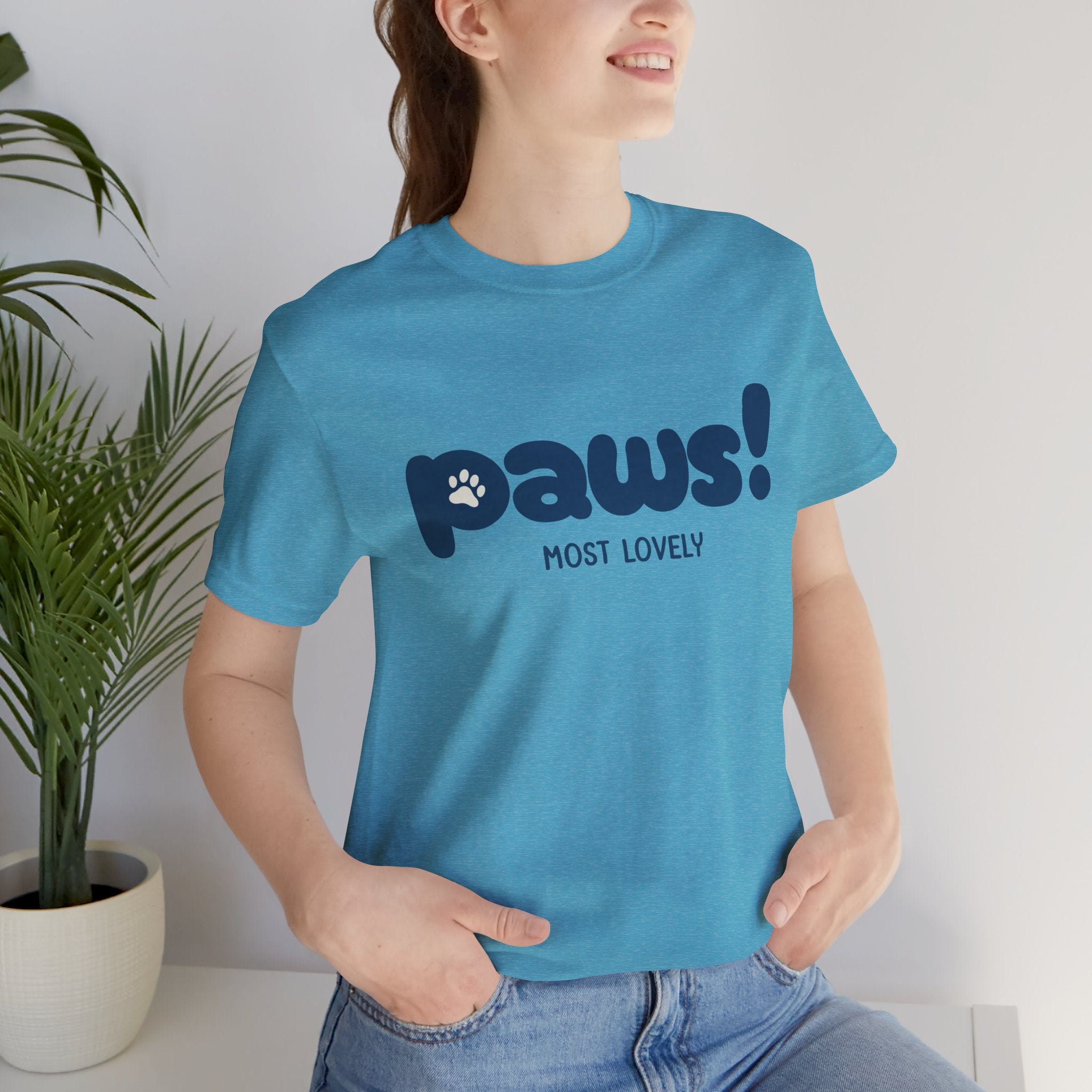 Paws! Cute Paw Print Tee — "Most Lovely" Graphic T-Shirt for Dog & Cat Lovers