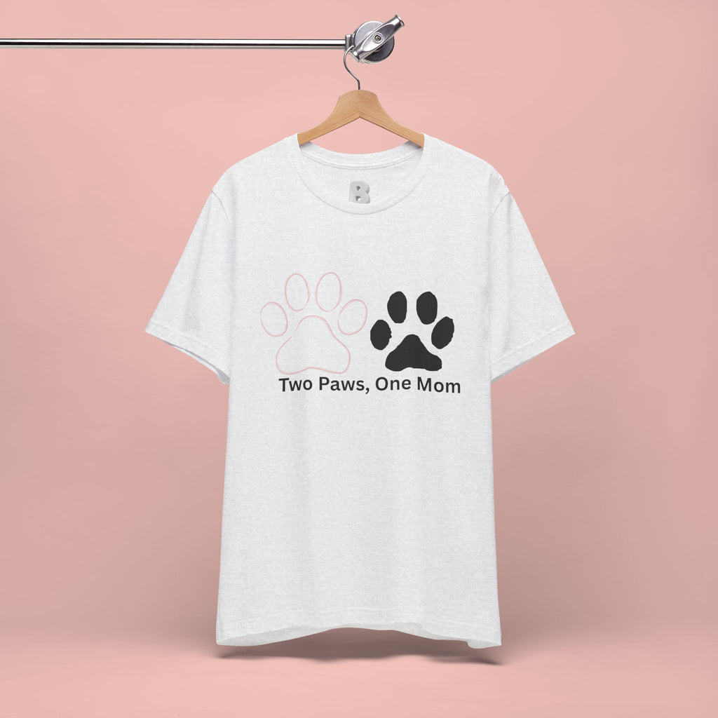 Two Paws, One Mom T-Shirt – Cute Dog Mom Paw Print Tee