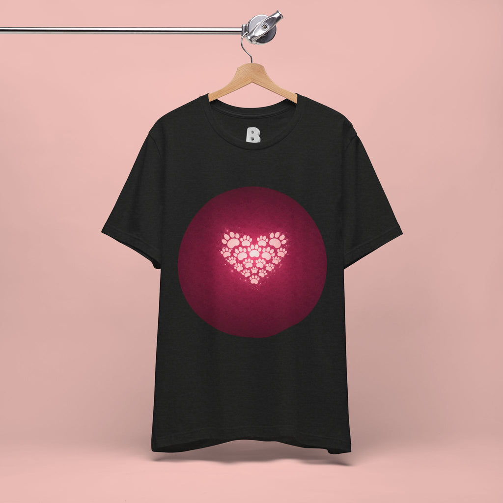 Paw Print Heart T‑Shirt — Cute Pet Lover Tee