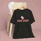 Dog Mom T-Shirt — Pink Paw Graphic Tee for Dog Lovers