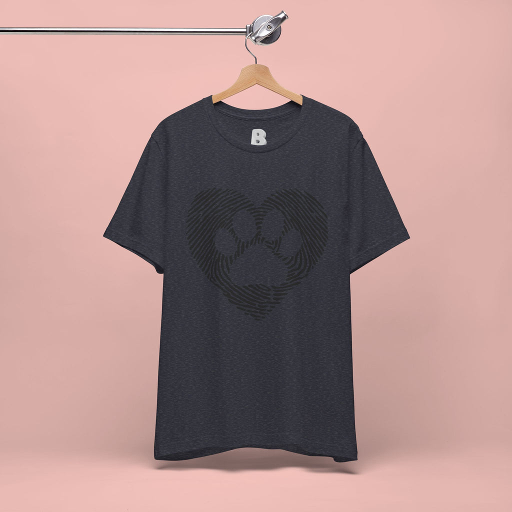 Fingerprint Heart Paw T-Shirt — Dog Paw Love Tee