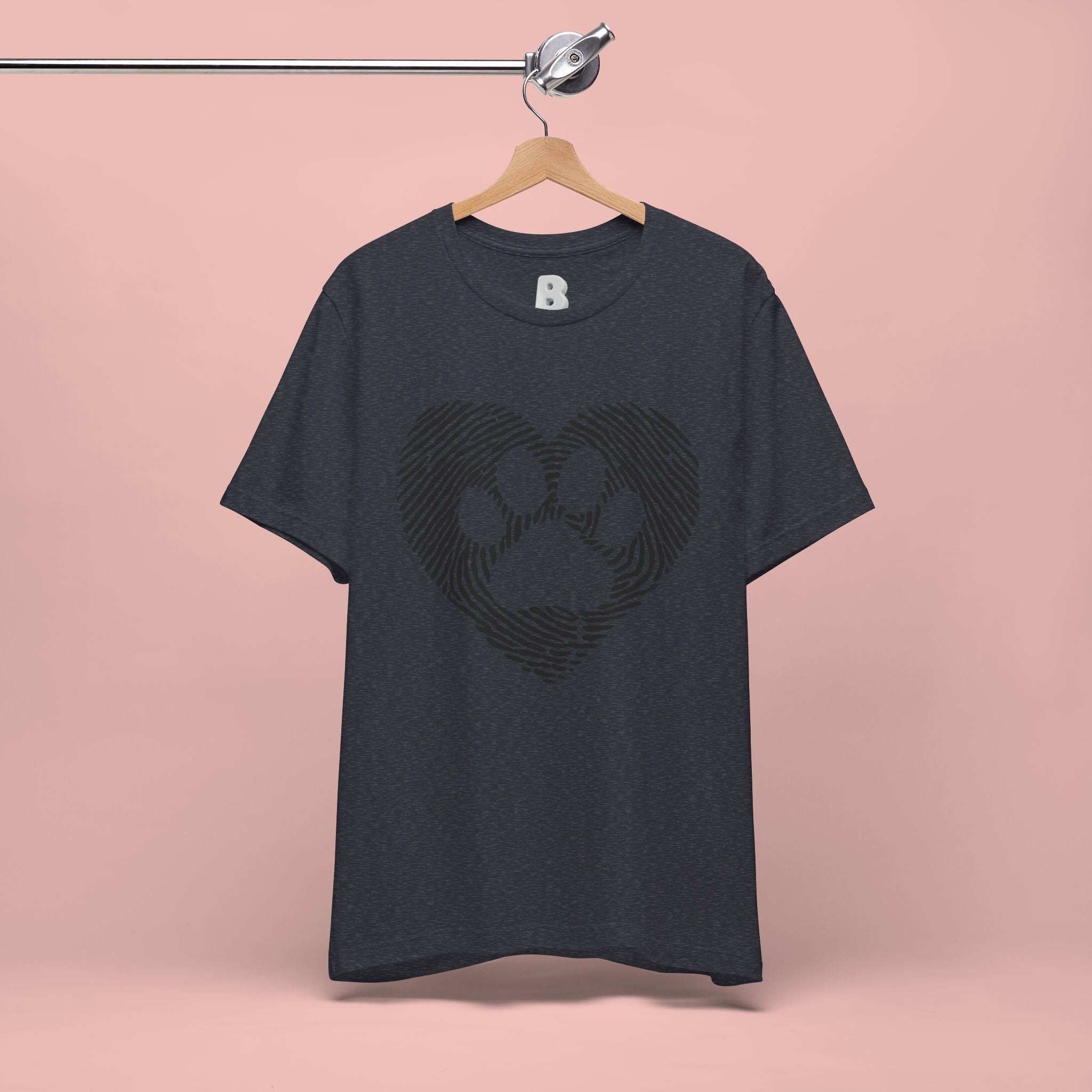 Fingerprint Heart Paw T-Shirt — Dog Paw Love Tee