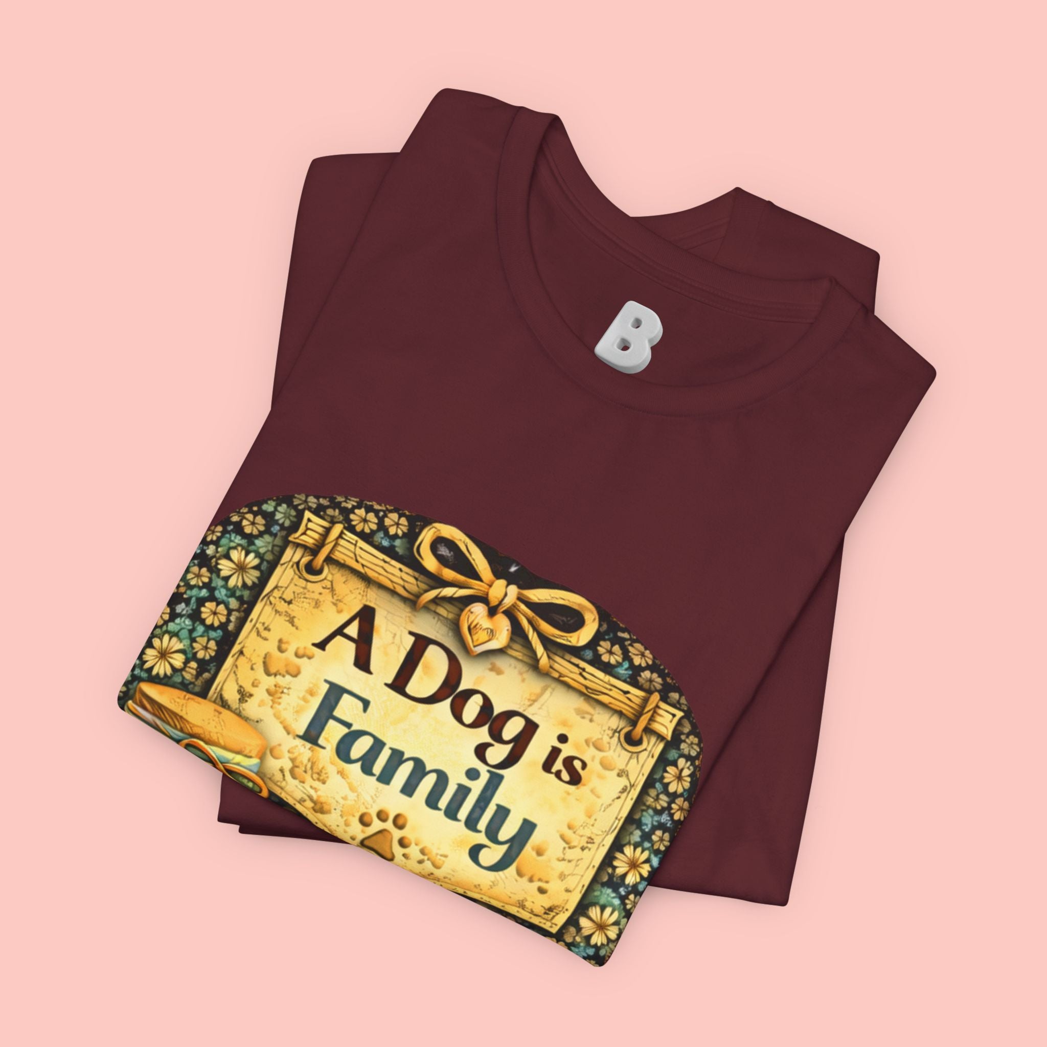 A Dog Is Family T-Shirt - Vintage Pet Lover Tee