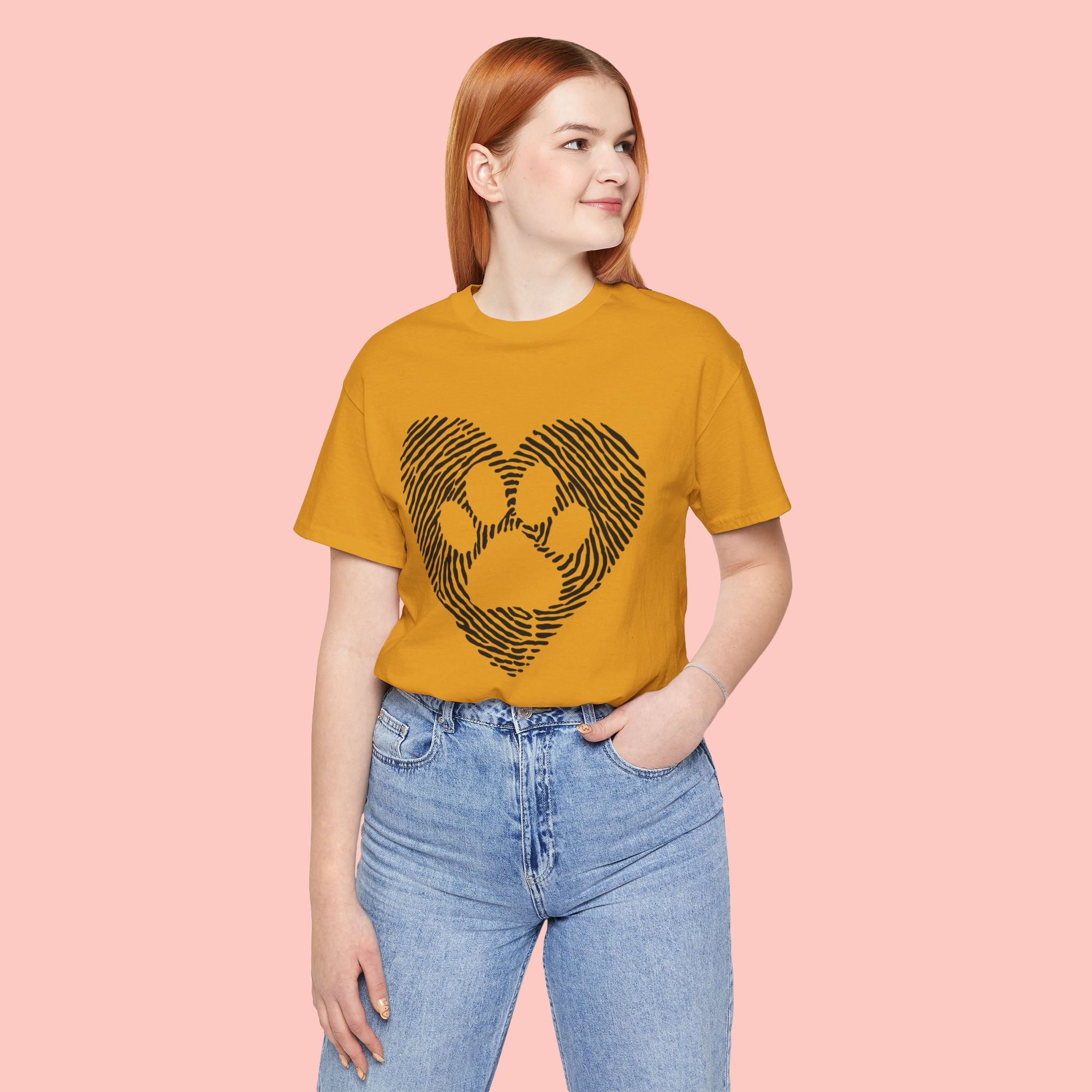 Fingerprint Heart Paw T-Shirt — Dog Paw Love Tee