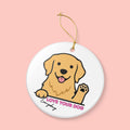 Dog Ornament — 'Love Your Dog Everyday' Ceramic Pet Memorial Decoration