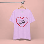 Dog Mom Heart Paw T‑Shirt