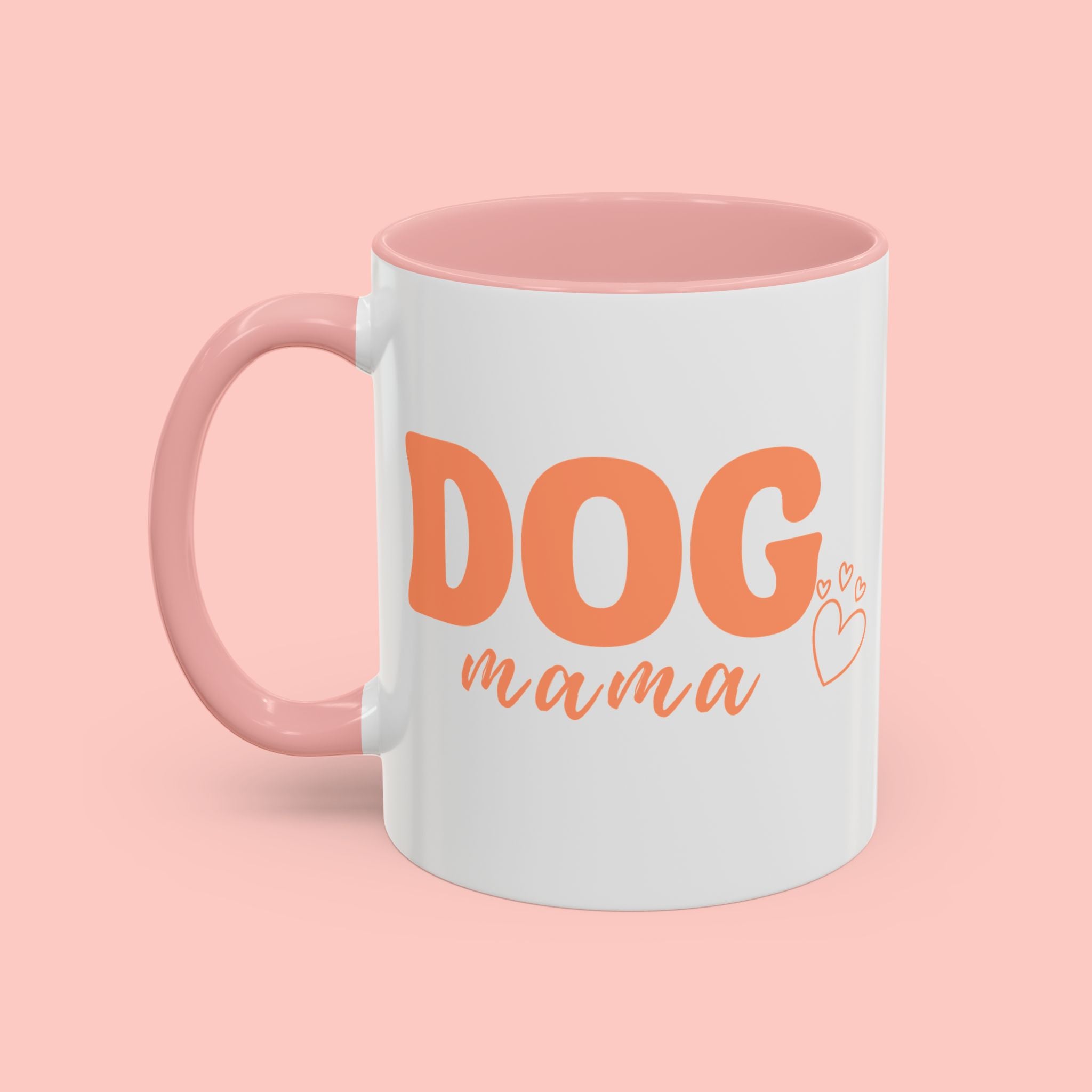 Dog Mama Coffee Mug — Cute Heart Accent Ceramic Mug (11/15 oz)