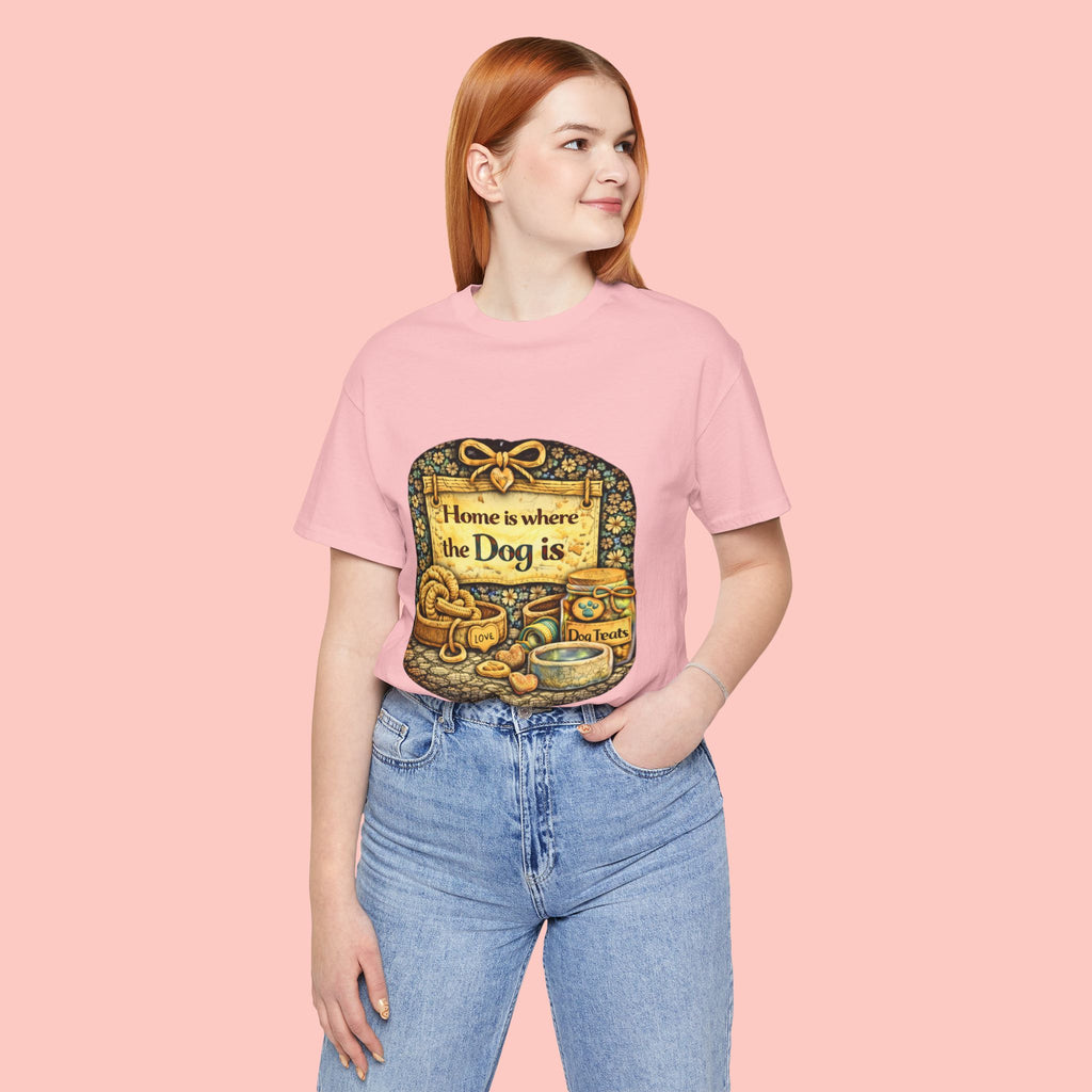 Home Is Where the Dog Is T-Shirt — Cozy Vintage Dog Lover Tee