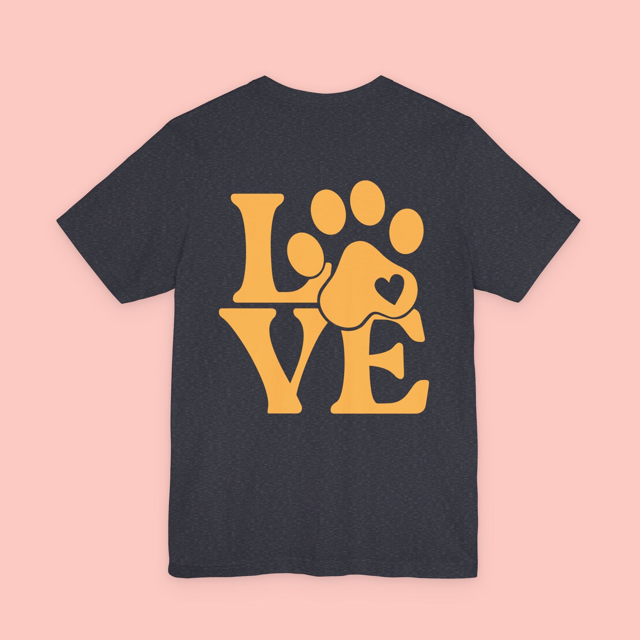 Love Paw Graphic Tee — Pet Lover T‑Shirt (LOVE with Paw Print)