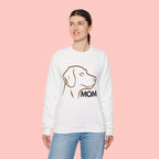 Dog Mom Crewneck Sweatshirt – Minimalist Labrador Outline