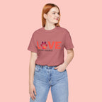 Dog Lover Tee - "LOVE My Dog > People" Paw Print Graphic T-Shirt