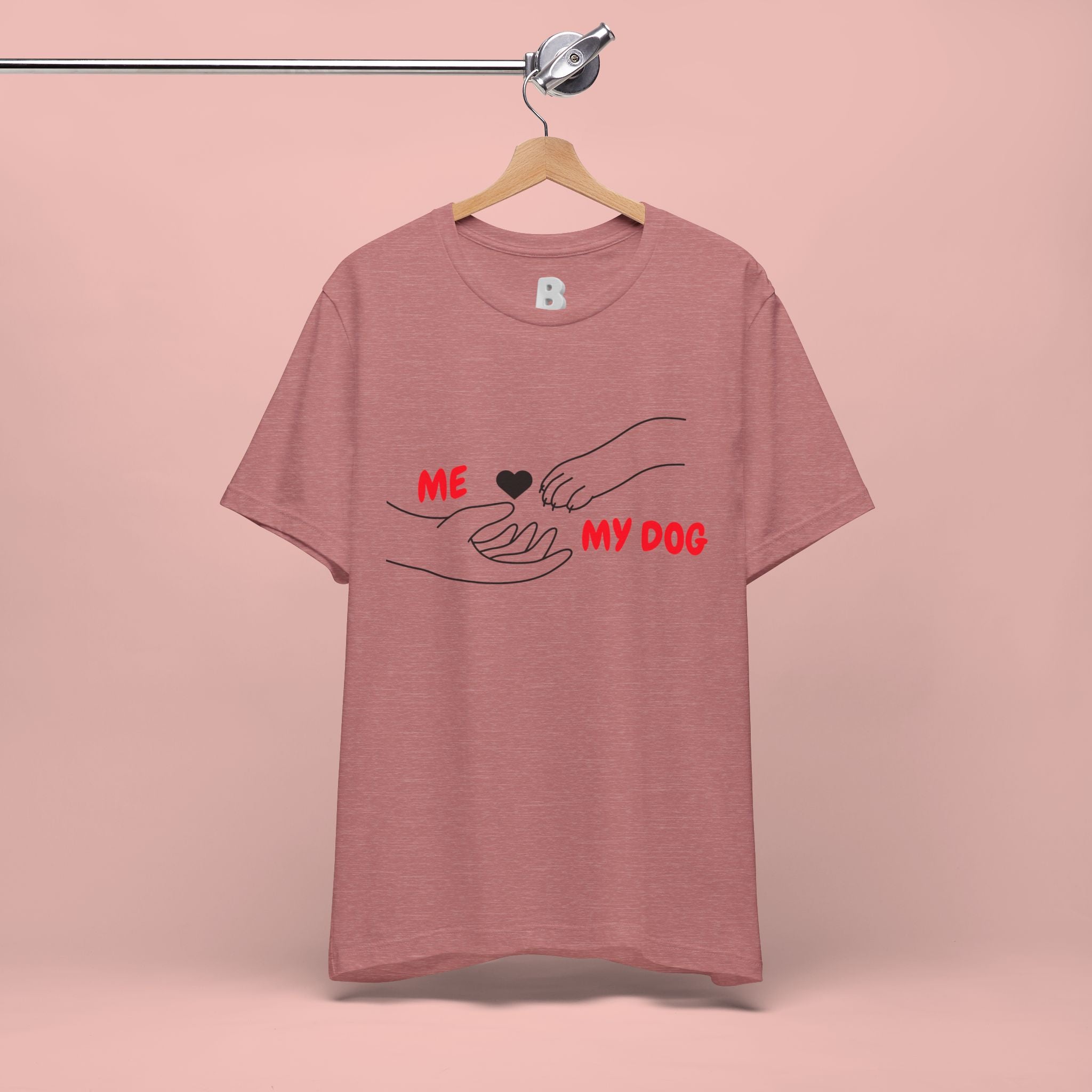 T-Shirt — "Me  My Dog" Minimalist Paw & Hand Illustration
