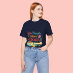 Less People More Dogs T-Shirt – Cute Dog Bowl & Bone Graphic Tee