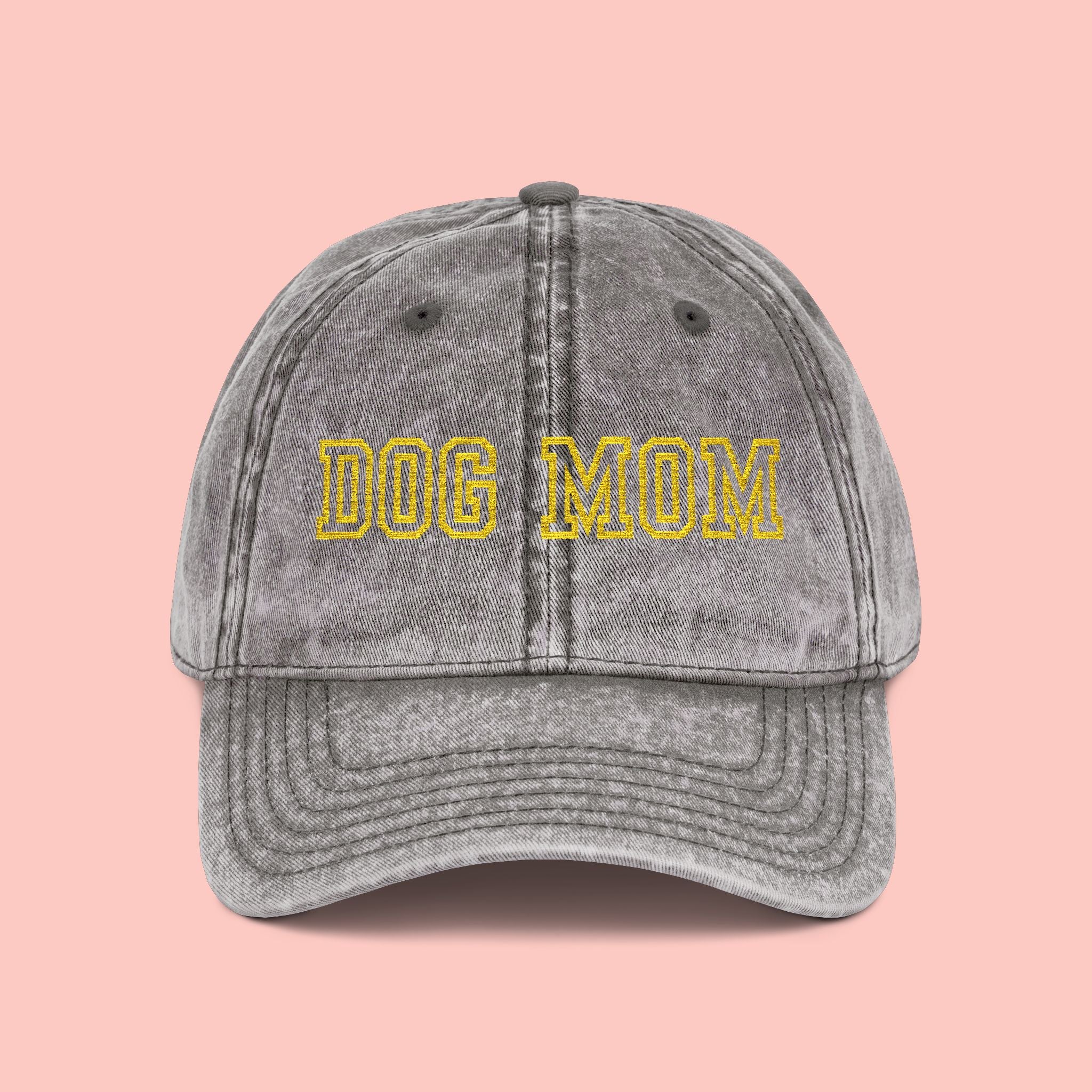 Dog Mom Vintage Embroidered Cap