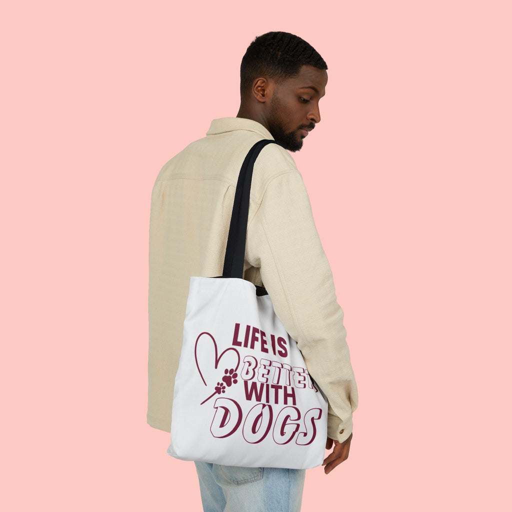 Life Is Better With Dogs Canvas Tote Bag