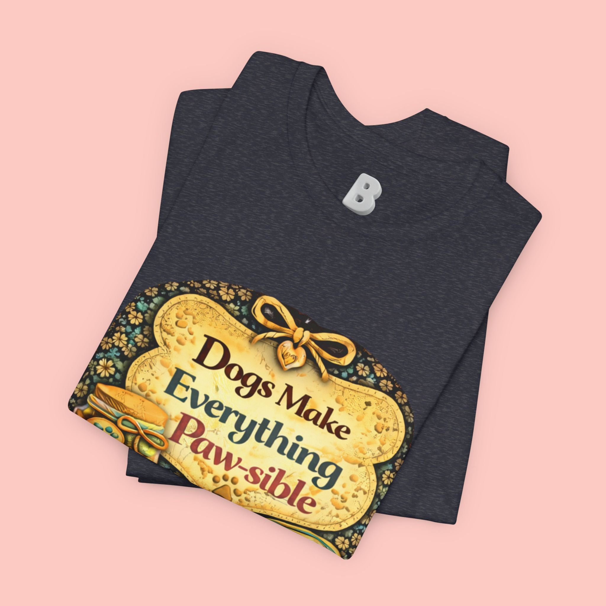 Dog Lover T‑Shirt – "Dogs Make Everything Paw‑sible" Vintage Pet Rescue Tee
