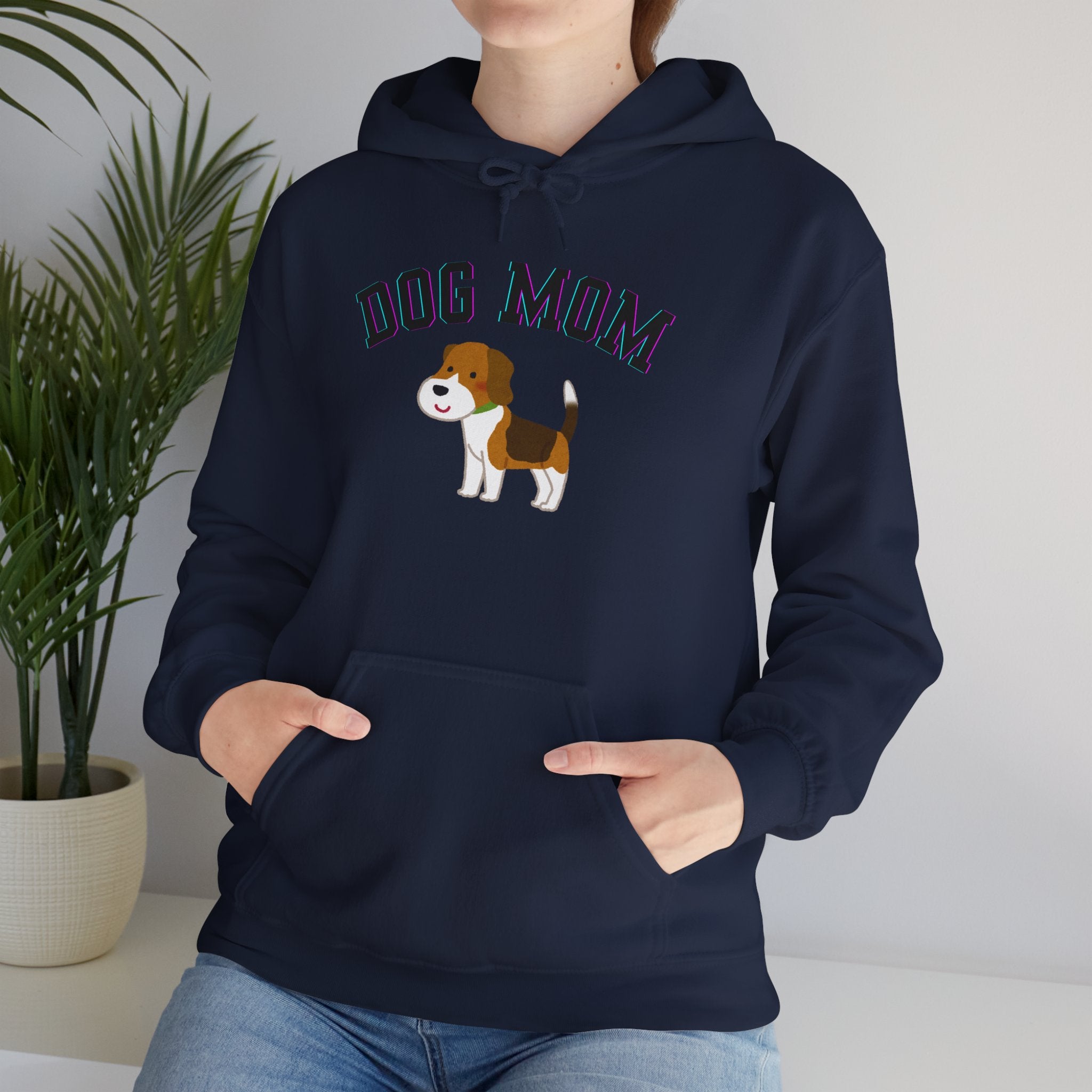 Dog Mom Hoodie — Cute Beagle Graphic Sweatshirt for Pet Lovers