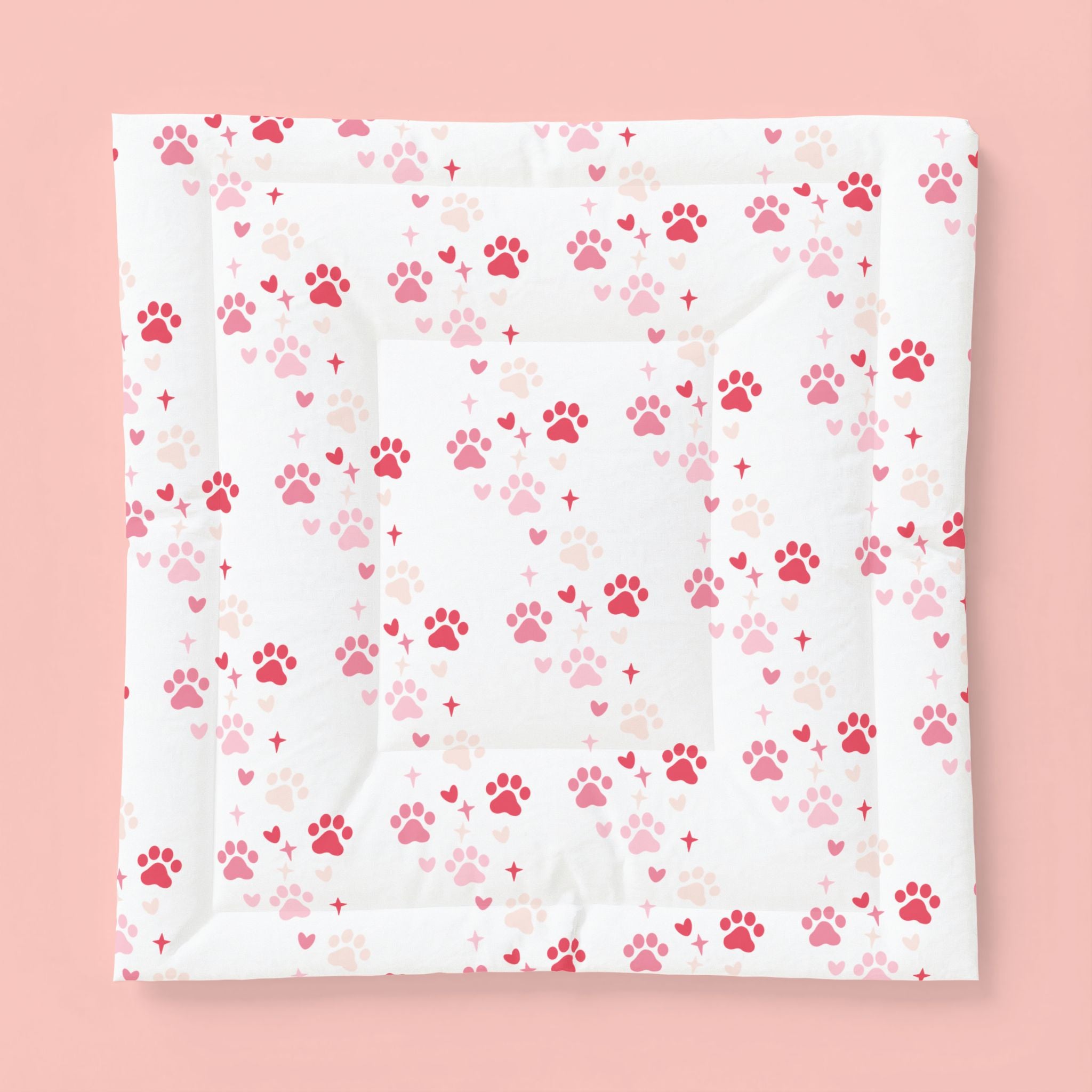 Pink Paw Print Cotton Comforter – Cute Pet-Themed Bedding for Kids & Dog Lovers