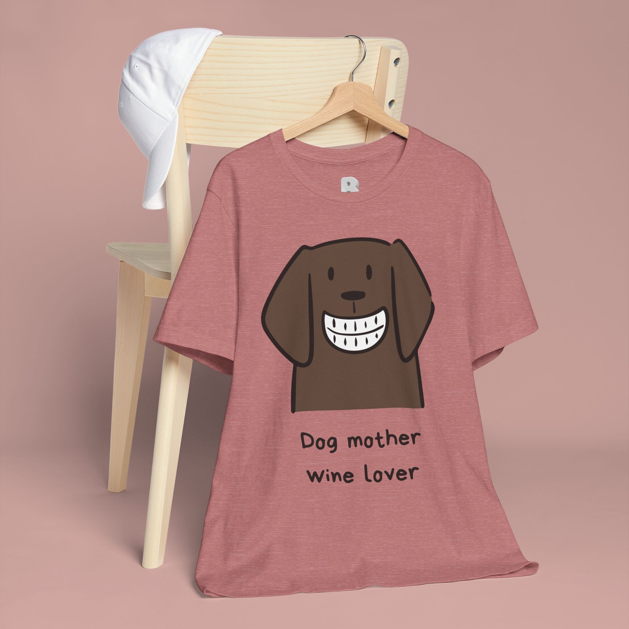 Dog Mother Wine Lover T-Shirt — Cute Cartoon Dog Graphic Tee