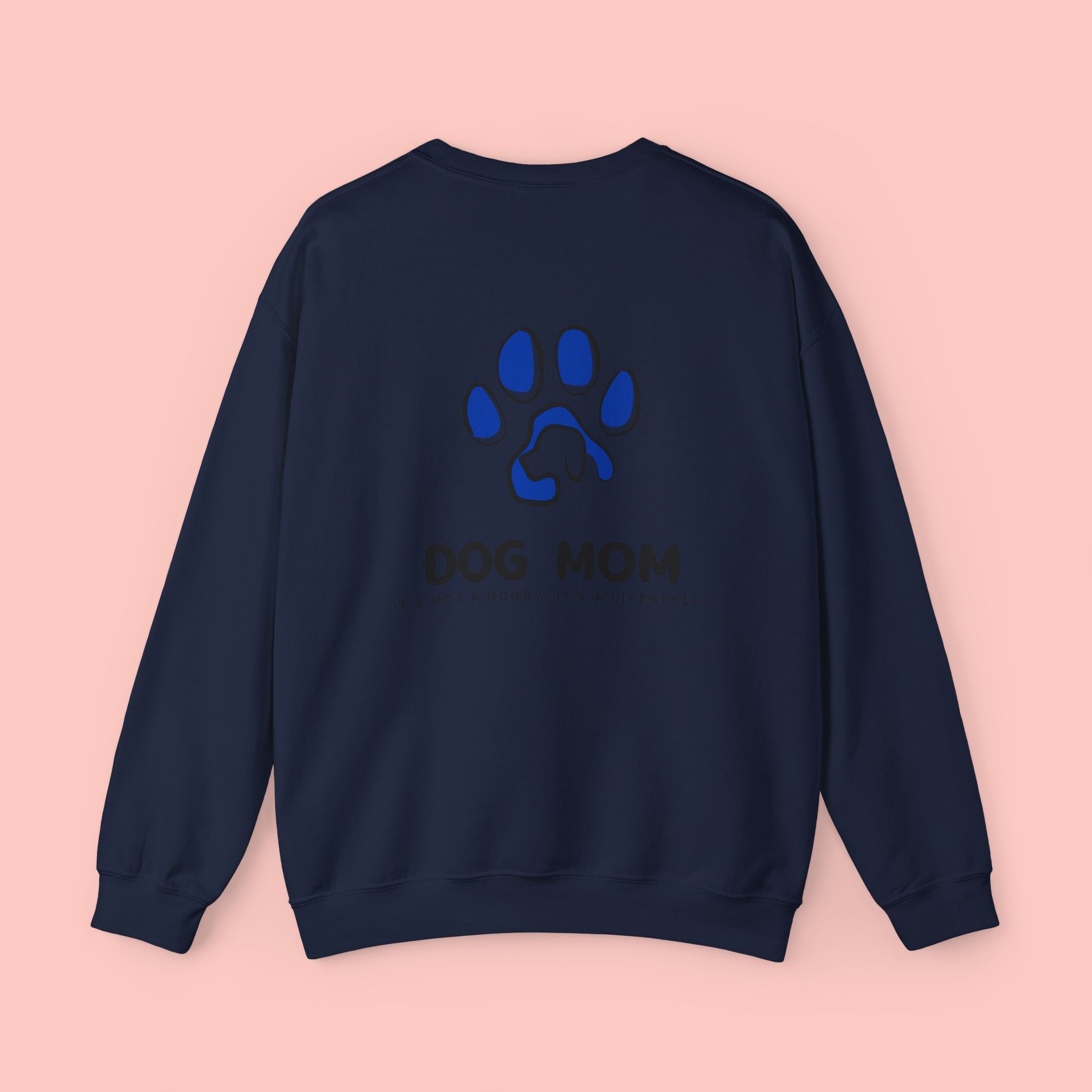 Dog Mom Crewneck Sweatshirt — Blue Paw Graphic