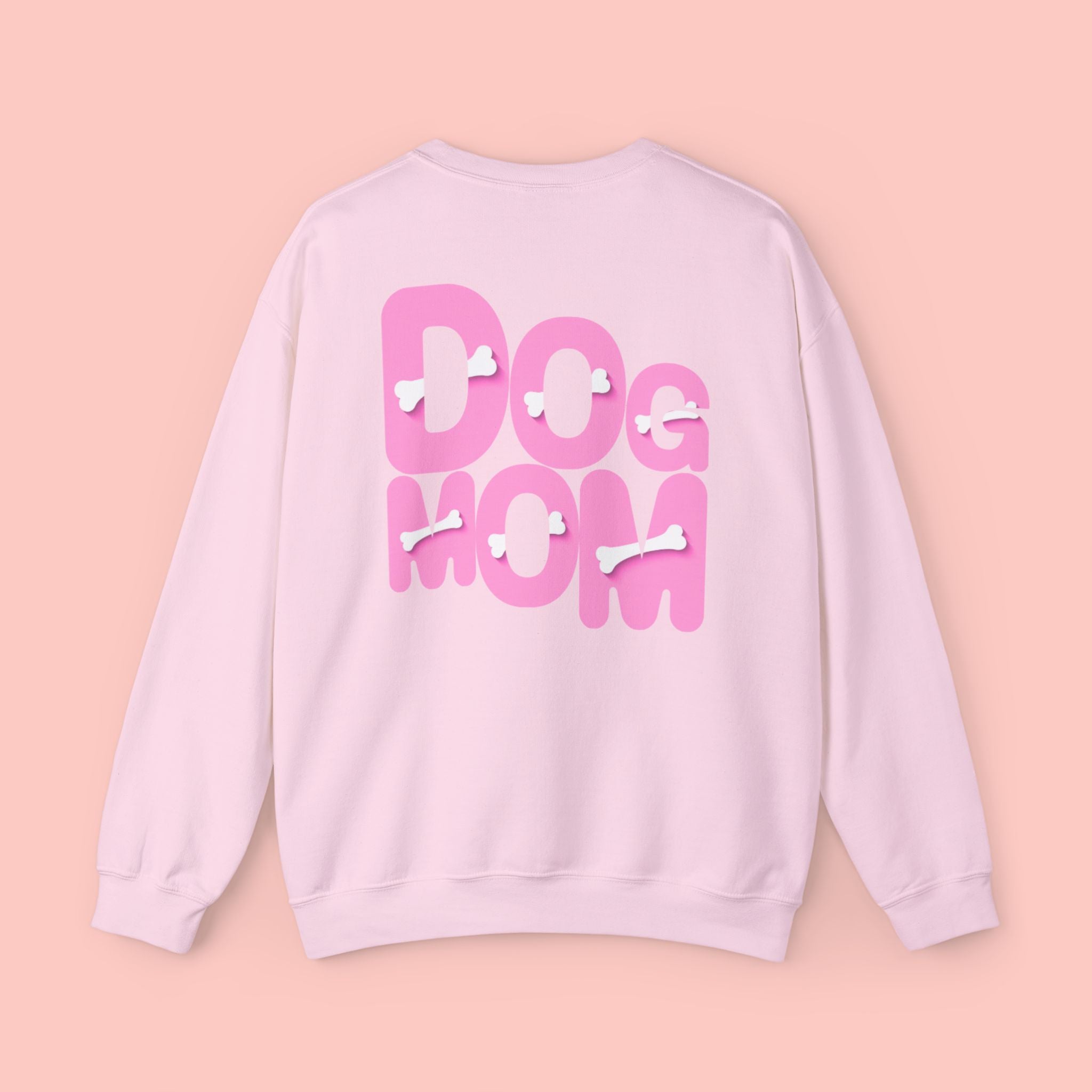 Dog Mom Sweatshirt — Cute Pink Graphic Crewneck for Pet Lovers