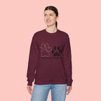 Crewneck Sweatshirt – "Two Paws, One Mom" Paw Print Mom Gift