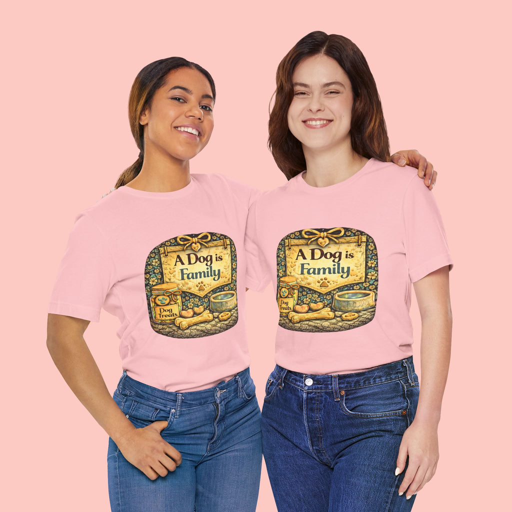 A Dog Is Family T-Shirt - Vintage Pet Lover Tee