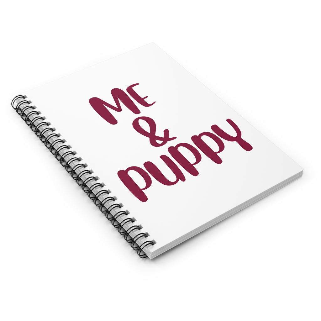 Me & Puppy Spiral Notebook — Cute Dog Lover Ruled Journal