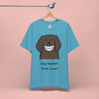 Dog Mother Wine Lover T-Shirt — Cute Cartoon Dog Graphic Tee