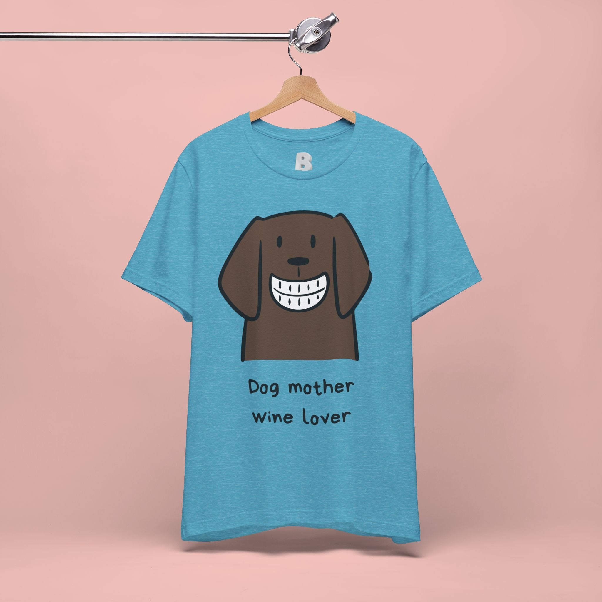 Dog Mother Wine Lover T-Shirt — Cute Cartoon Dog Graphic Tee