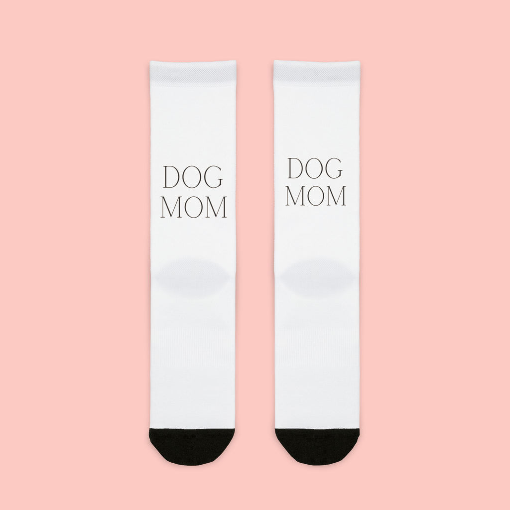 Dog Mom Sublimation Crew Socks — Cute Pet Lover Gift